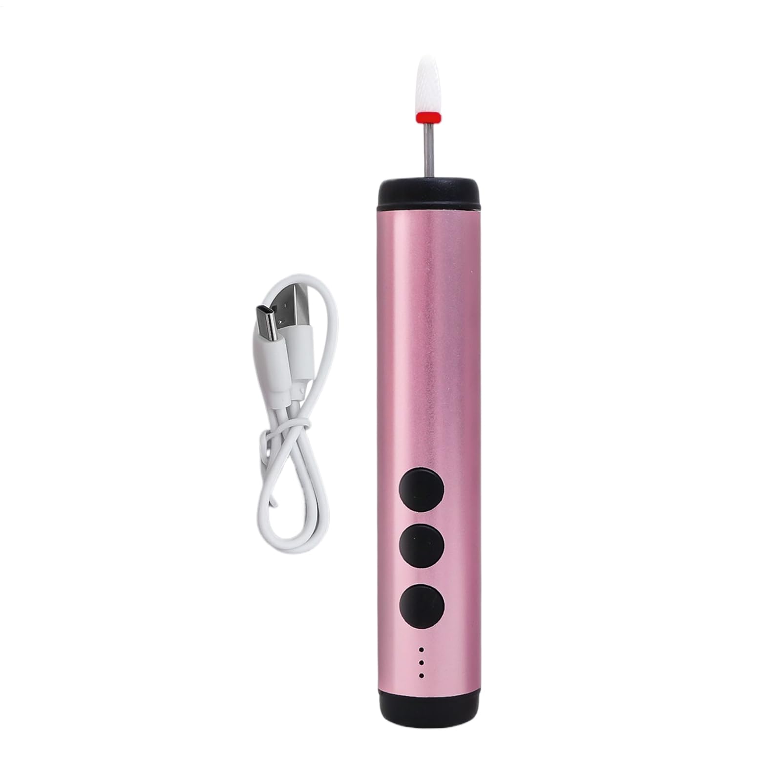 Nail Drill | 2 in 1 Multifunctional Electric Double Head with Light for Beauty Tools, Nail Design Tools | For Manicure Salon Beauty Home Travel Wedding Spa Event
