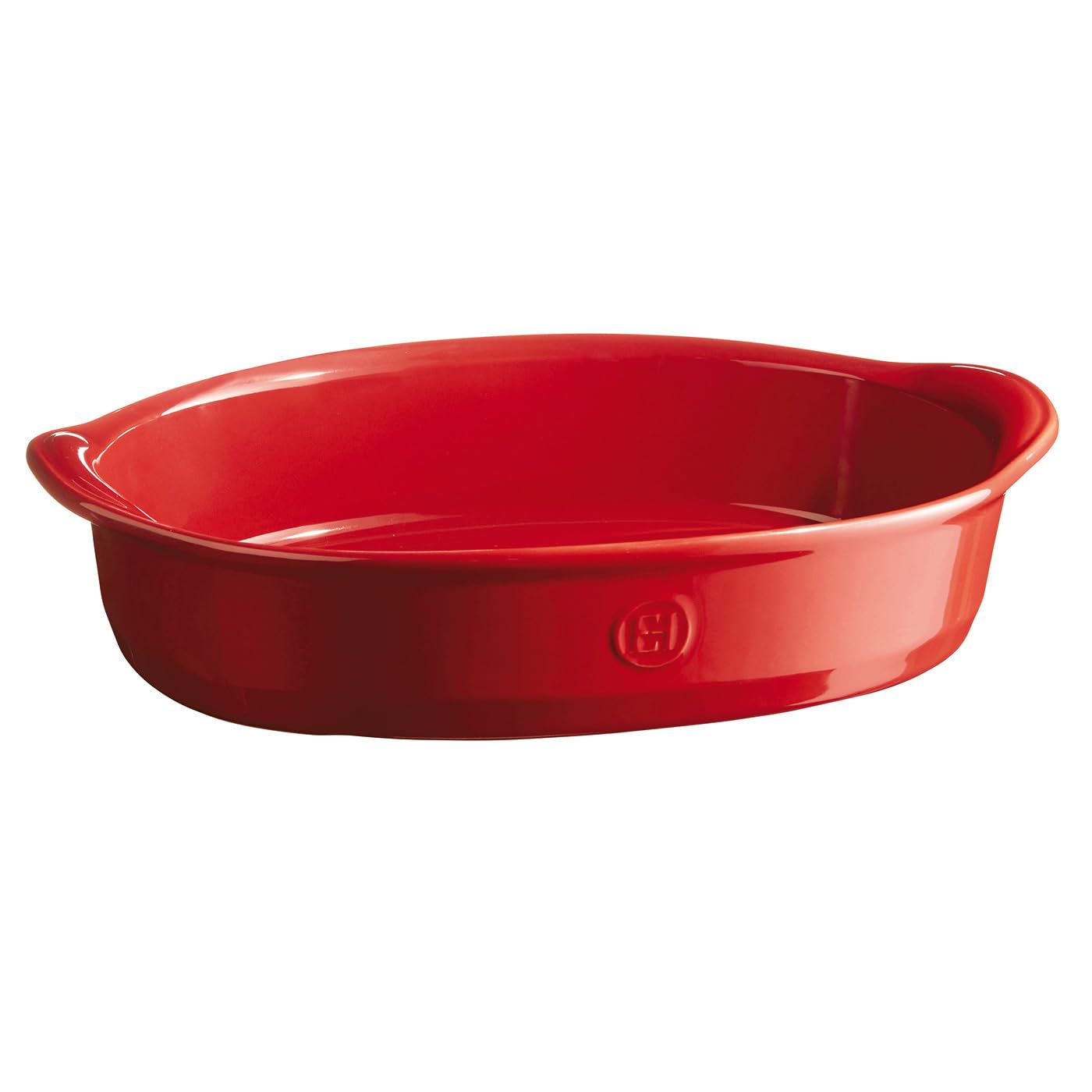 Emile Henry EH349052 Plat à Four Ovale Moyen, Céramique, Rouge Grand Cru,, 35 x 22, 5 x 8 cm