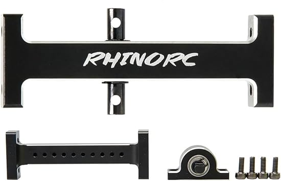 RhinoCrawler RC Hanger Beam,RC Holder Bridge,Metal Extend Driveshaft Axle for 1/10 Axial SCX10 Crawler Trucks Bridge Device Upgrade PartsAdjustable V2 Set