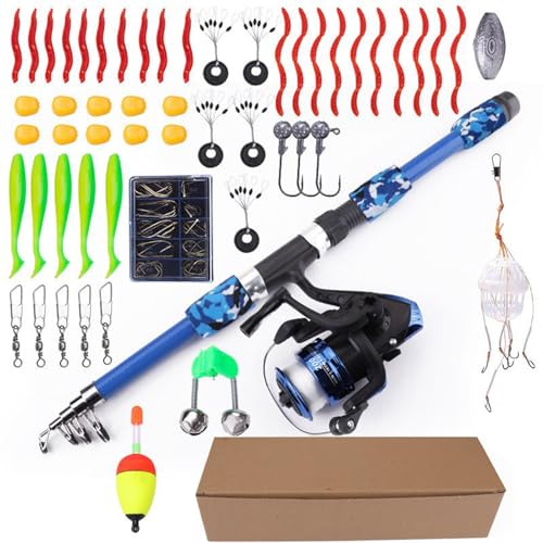 Juego de pesca para niños | Kit de caña de pescar para principiantes, equipo de pesca para niños pequeños - para actividades de verano al aire libre patio trasero parque camping cumpleaños familia