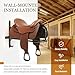 Gelacie 4Pcs Saddle Rack Wall Mounted 22.3 x 11.1 x 8.6 Inch for Horse Enthusiast, Heavy-Duty Saddle Rack Stand for English and Western Style Saddle Pad Rack, Horse Tack Storage