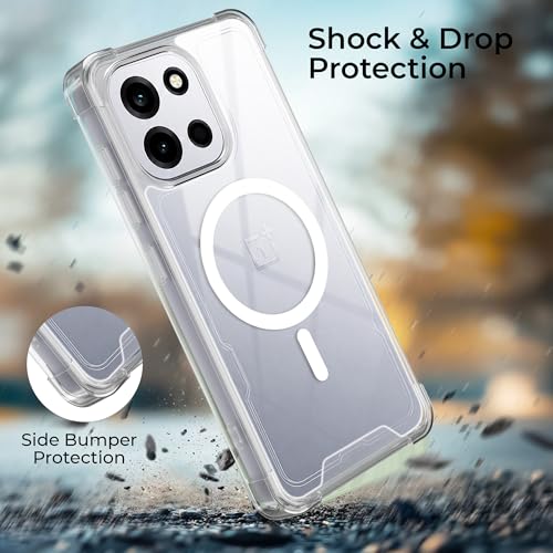 Image of A rtistque Clear Back Cover Case for OnePlus Nord 6 / CE 6 5G | Compatible with Mag-Safe | Premium Cover | Shockproof TPU Bumper | Slim Protective Design | OnePlus Nord 6 Back Cover - Transparent