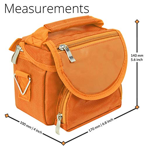 Orzly Travel Bag For Nintendo Ds Consoles (New 2Ds Xl / 3Ds / 3Ds Xl/New 3Ds / New 3Ds Xl/Original Ds/Ds Lite/Dsi/Etc.) - Includes Belt Loop, Carry Handle, Shoulder Strap - Orange #TOP3