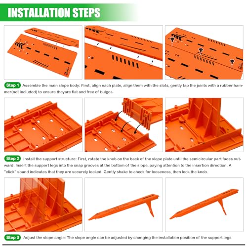 RC Car Jump Ramp Takeoff Board RC Ramp for Jumping Stunt Playset for 1/12 1/14 1/16 1/18 1/24 Remote Control Car Accessories(Orange)