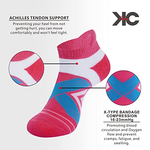Compression Ankle Socks For Man & Women (4 Pairs) Cushioned Arch Support Athletic Socks for Running, Golf & Sports3