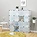 SONGMICS Armario Modular con 16 Cubos, Montaje en Bricolaje, Armario de Almacenamiento...