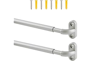 TYRON 2-Pack Discreet Sidelight Sidelight Curtain Rods