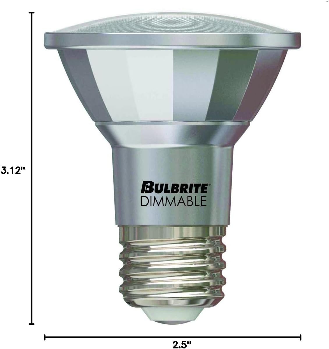 Bulbrite LED Plus PAR20 Dimmable Medium Screw Base (E26) Wet Rated Narrow Flood Light Bulb 50 Watt Equivalent 4000K 1-Pack