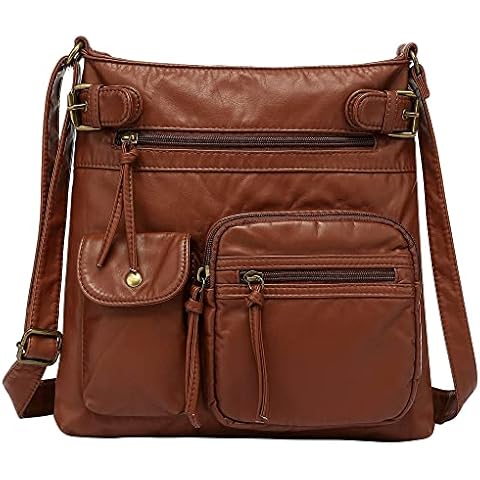 Scarleton Purses for Women, Crossbody Bags for Women, Crossbody Purse with Multiple Pockets, Mothers Day Gifts Purse Medium, H183304L - Brown Cover