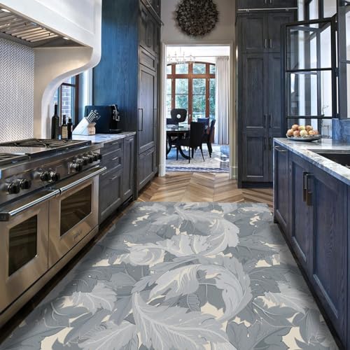 Tapis gris salon antidérapant et lavable en machine