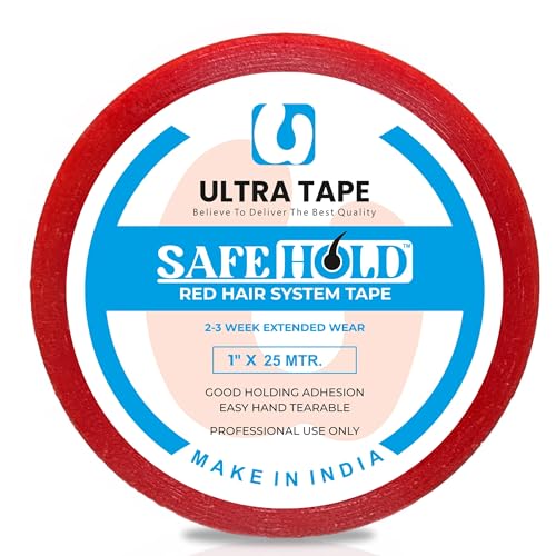 Image of Red Hair System Tape Double Sided Transparent Wig Tape 1 Inch X 20 Yards