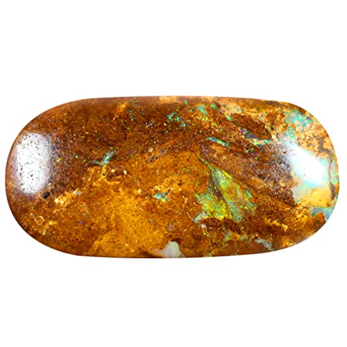 Opale Koroit naturelle 6 carats | Pierre précieuse opale boulder multicolore 19 x 9 mm