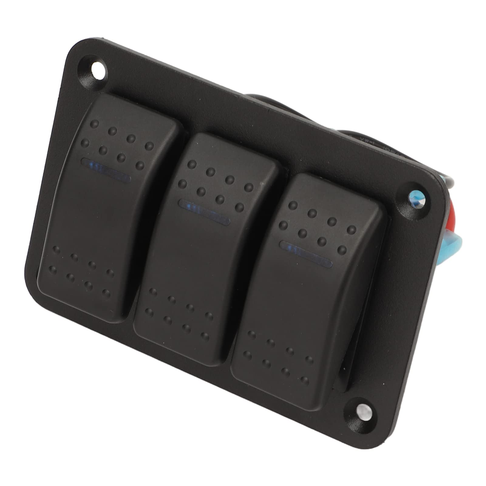 Panneau d'interrupteur à bascule pour bateau ,noir IP65 étanche multi protection résistant à la chaleur universel 3 gangs interrupteur à bascule pour camions pour marines
