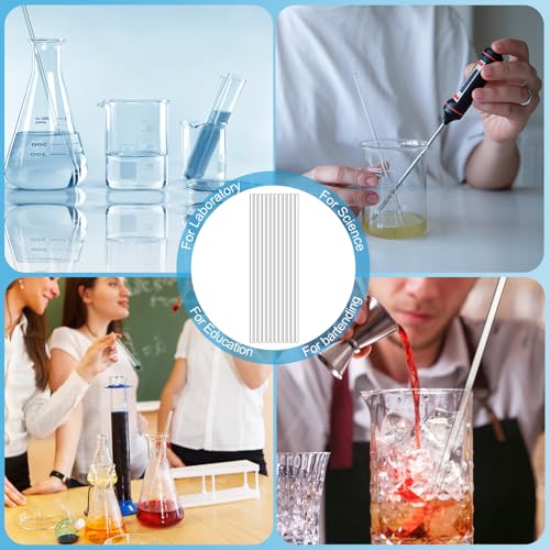 48 pcs u glass stirring rods bulk 12 inch length glass sticks 6 mm diameter solid stirring sticks borosilicate stir rods with both ends round for lab kitchen science education