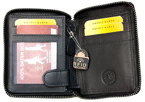 FLW Metal Zip Around (Zipper-around) RFID Genuine Leather Wallet3