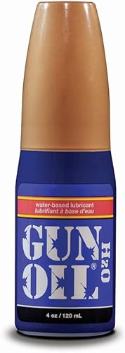 Gun Oil Lubricante a base de agua de 4 onzas, lubricante personal de alta calidad, de larga duración, no mancha, compatible con condones, juguete