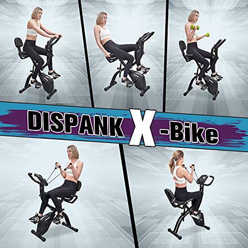 Folding Exercise Bikes DISPANK 3in1 XBike Indoor Portable Exercise