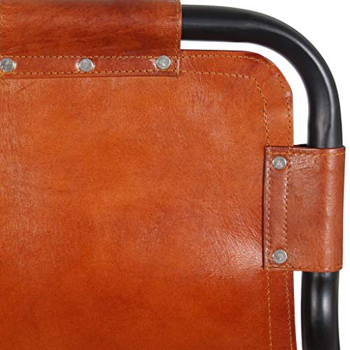 Vidaxl Bar Stools 2 Pcs Real Leather #TOP4