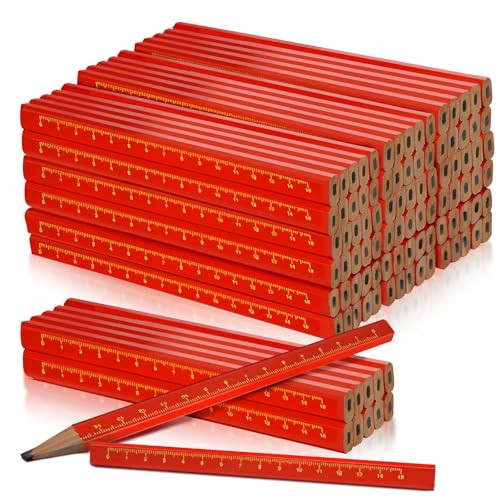 LJLGSZY 100 Pcs Heavy Duty Octagonal Hard Black Carpenter Pencils for Woodworking and Concrete Marking