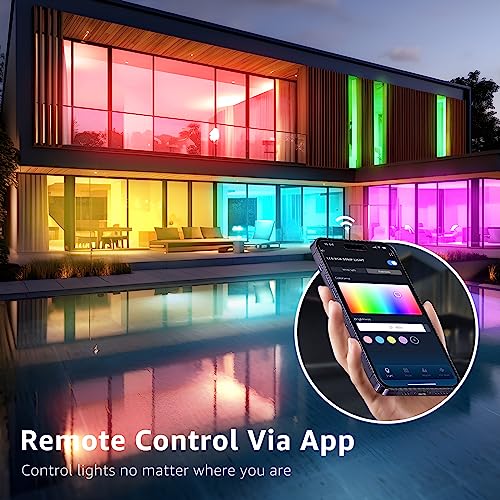 Aigostar Alexa RGB Led Strip Light 10m Plug in Led Strip Lights with Music Sync Mode Work with Smart WiFi App Control & Remote Led Lights for Bedroom Party TV Living Room 2 Rolls of Led Strip Light 5m - Image 2