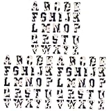 SHINEOFI 78 Piezas tela de de bricolaje de letras bordadas apliques del alfabeto de letras DIY letras bordados de letras hierro en letras poliéster