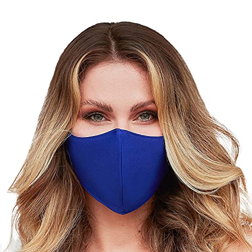 Image of Washable Face Mask with Adjustable Ear Loops & Nose Wire - 3 Layers, Made in USA