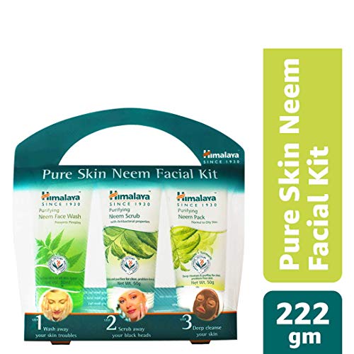 Image of Himalaya Pure Skin Neem Facial Kit (Facewash 50ml, Scrub 50g & Face Pack 50g) And Himalaya Nourishing Skin Cream, 200ml