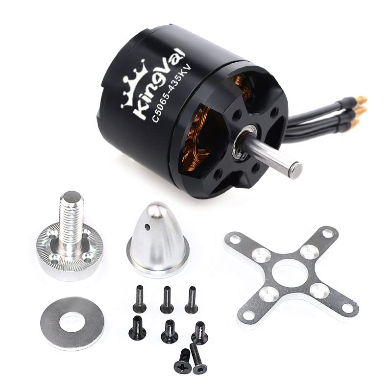 KingVal Replacement 5065 435KV Brushless Motor with Mounting Screw Kit Compatible with RC Fixed-Wing...