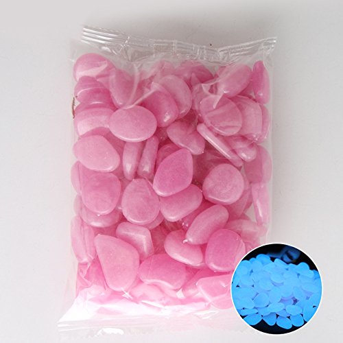 Grava decorativa para acuario de colores, piedra de decoración para patio, jardín, patio, patio, patio 50pcs Light Purple