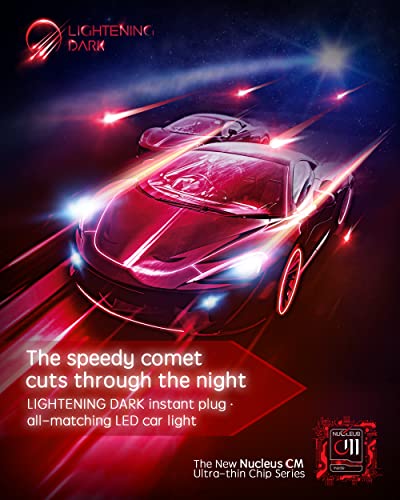 Lightening Dark 9005 Led Headlight Bulb, 60W 12000Lm Extremely Bright 6500K Xenon White Fanless Hi/Low Beam Hb3 Led Bulbs Halogen Replacement Conversion Kit, Pack Of 2 #TOP6