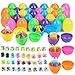 Oeufs de Pâques à Garnir, 36 Morceaux d'oeufs de Pâques Jouets, Oeufs en Plastique Remplissables avec Une Surprise, Œufs en Plastique avec 36 Voitures Miniatures, pour Cadeau Deco Paques