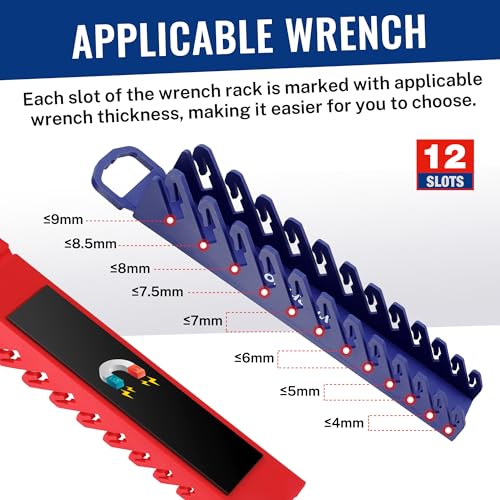 Workpro W004738AE 8-Piece Magnetic Socket Organizer And Magnetic Wrench Organizer Set thumb #8