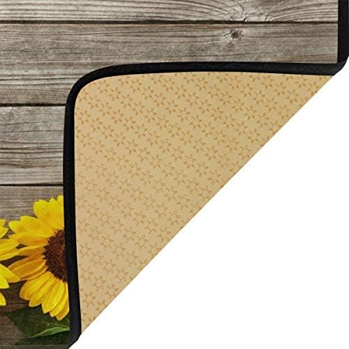 Miniatura 4 de Sunflowers On Board Design Non-Slip Soft Kitchen Mats Bath Rug Runner Doormats Carpet for Home Decor, 39" X 20"