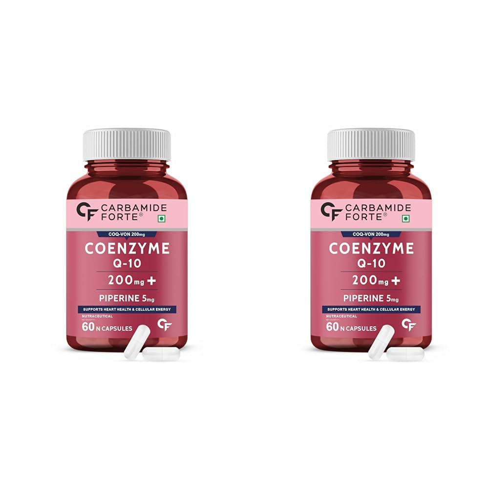 Carbamide Forte Coenzyme Q10 (CoQ10) 200mg with Piperine 5mg – 60 Capsules (Pack of 2)-picture-14