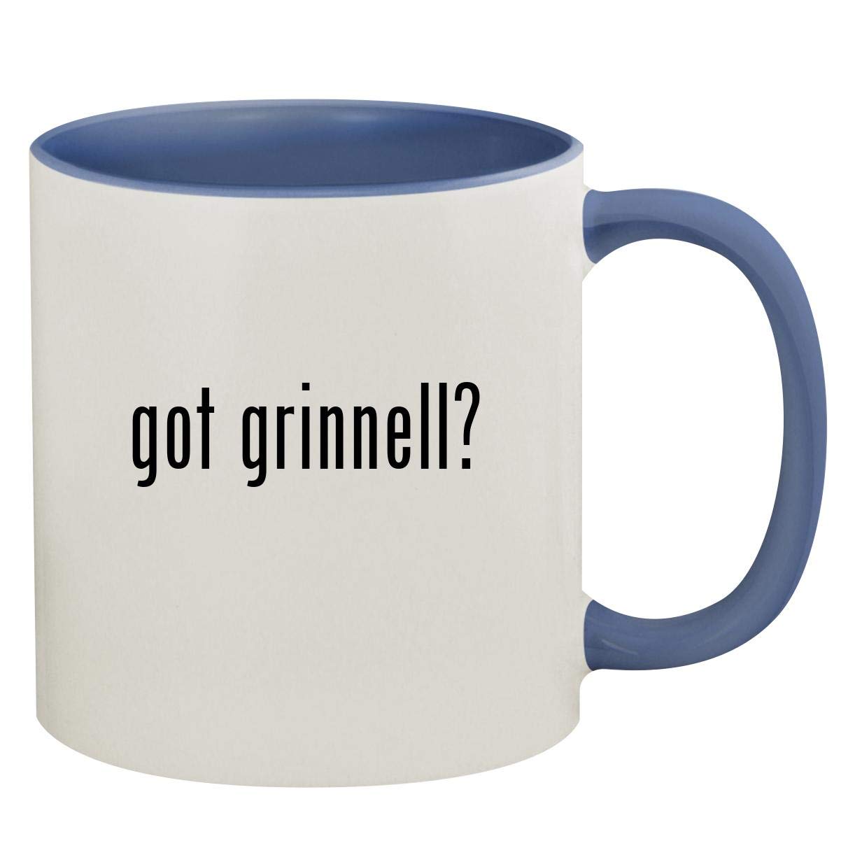 got grinnell? - 11oz Ceramic Colored Inside & Handle Coffee Mug, Cambridge Blue