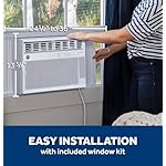GE AWCS08WWA Window Air Conditioner, Wi-Fi Enabled, Energy-Efficient Cooling for Medium Rooms up to 350 sq ft, Easy Install Kit, Control Using Remote or Smartphone App, New 8,000 BTU, White - Image 3