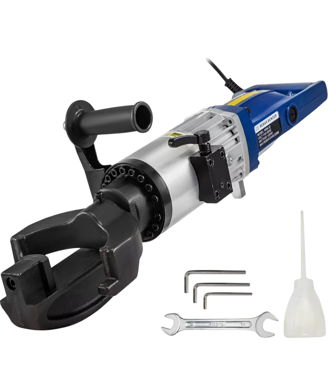 VOLTZ RB-22 Hydraulic Rebar Benders 220V 1300W 4-22 MM Manual Hand Hold Portable Rebar Bender, Bending Machine for Bending Rebar, Steel Bar, Steel Rod