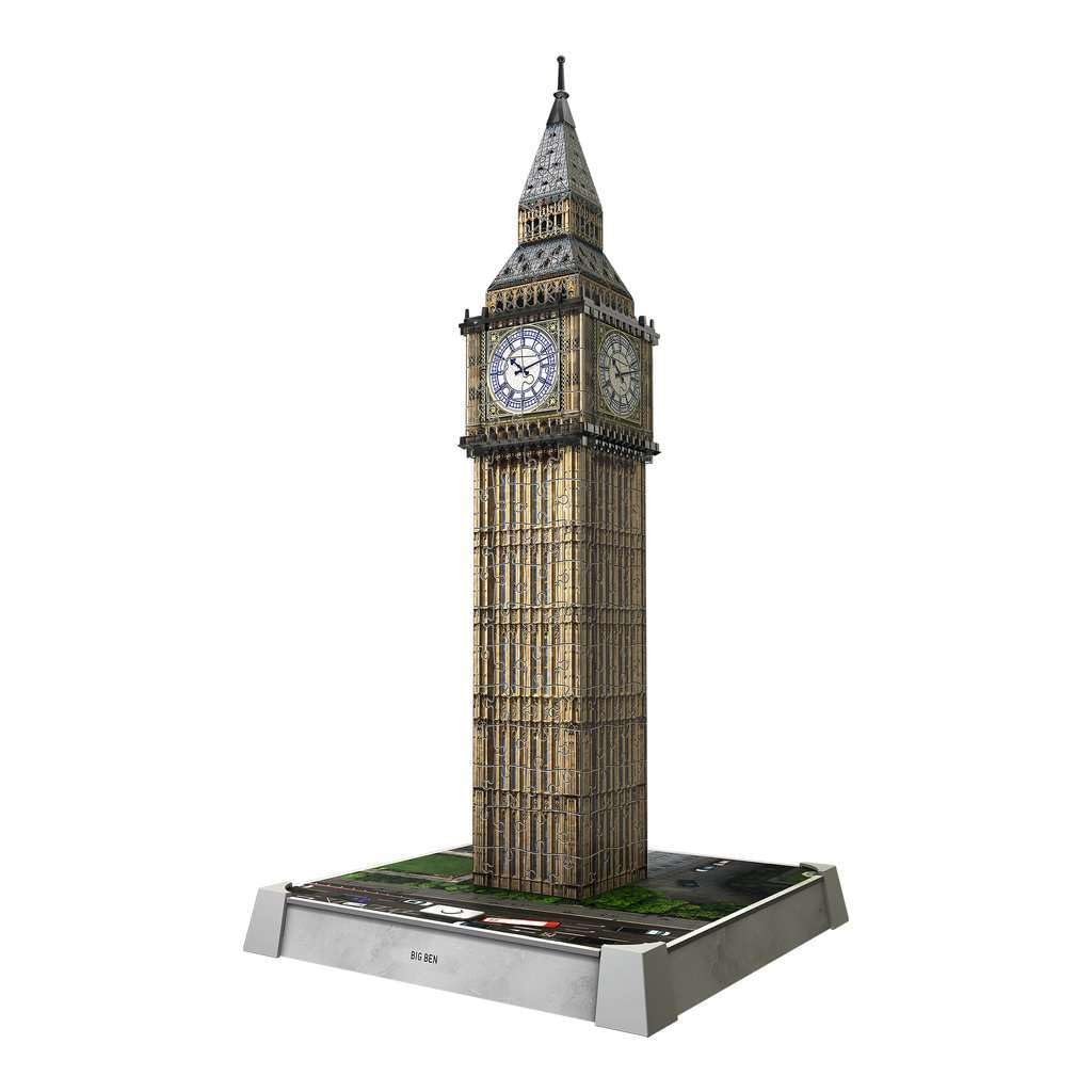 Ravensburger - Puzzle 3d Iconics Big Ben LED | Puzzle 3d Per Adulti E Bambini A Partire Dagli 8 Anni | Modellismo Da Costruire Adulti Di 216 Pezzi | Regalo Bambino 8 Anni E Più