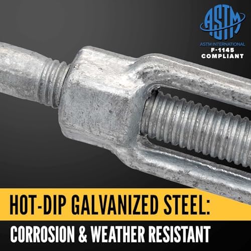 Tensor Quijada Ojal 3/4" x 12" Galvanizado Pack 4 miniatura 5