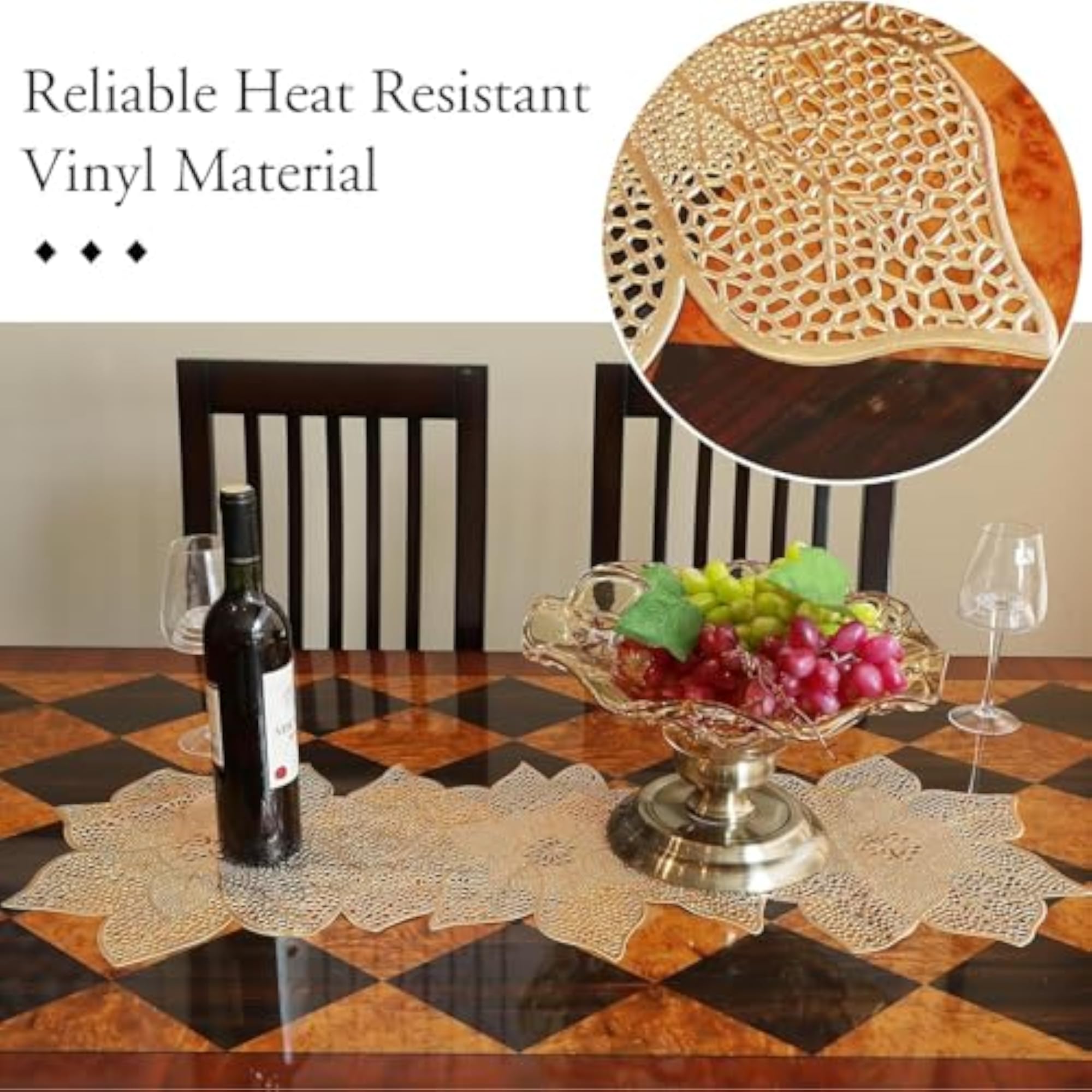 Flower Leaf Shape Table Mat for Dining Table