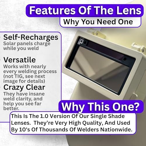 Image of Ridge Products | Silver Shade 10 Auto Darkening Welding Lens | Cool Blue Welding Lens 2x4 1 /4 | Shade 10 Welding Lens Auto Darkening | Perfect for a Sugar Scoop Welding Hood or Pancake Welding Hood