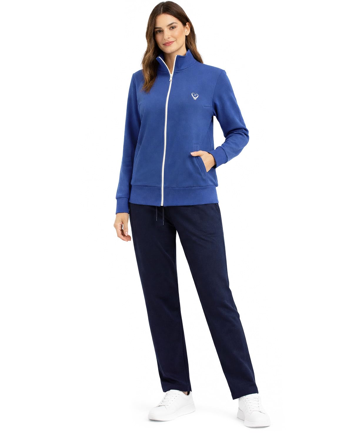Tuta Donna Estiva in Cotone Garzato Made in Italy - Sportiva Elasticizzata per Primavera ed Estate