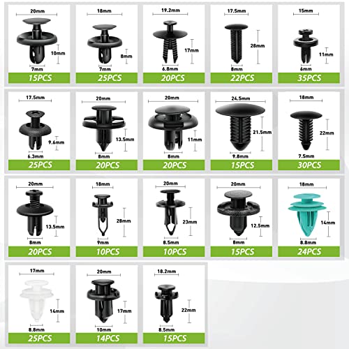 Image of Frokom 36 Most Popular Sizes Nylon Bumper Fender Rivets,820pcs Car Push Retainer Clips Fasteners Cars Body Kits,Fasteners Remover for Ford GM Toyota Honda Chrysler BMW Benz Nissan Subaru Audi