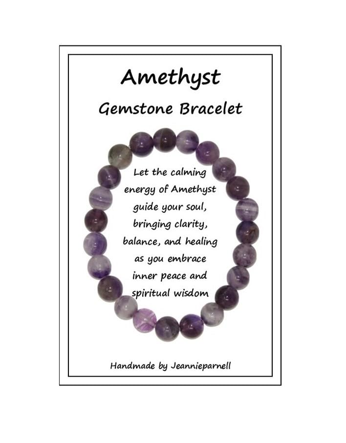 Z017AM, 8mm Amethyst Gemstone Bead Bracelet, Calm and Clarity, Spiritual Awareness, Protection and Purification