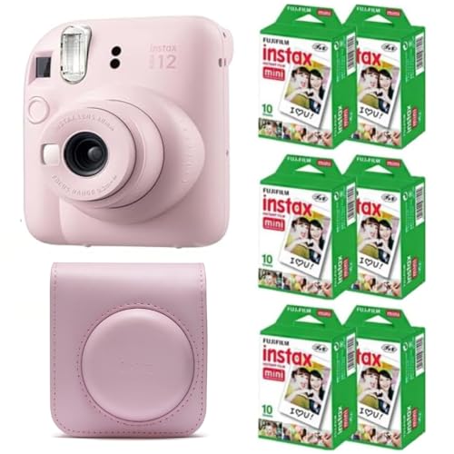 Image of Fujifilm Instax Mini 12 Instant Film Camera (Blossom Pink) w /Case + Extra Film