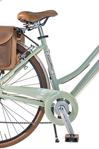 Vélo Vintage Canellini Via Veneto - Cadre Alu Vert Clair, Taille 50, Italien, Shimano 6v, Panier Inclus