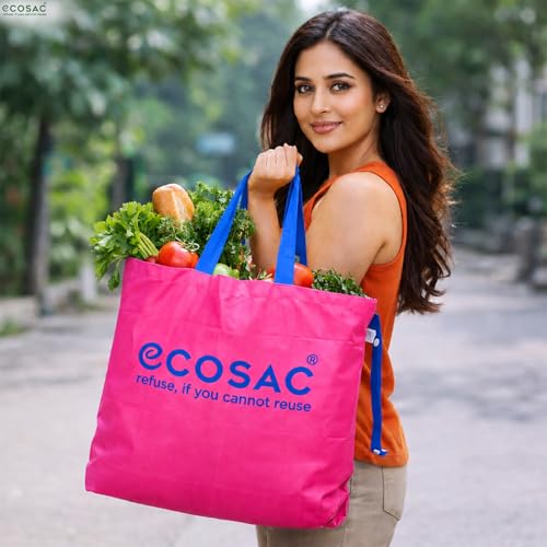Image of Classic Shopping bag | for Carry Milk Grocery Fruits Vegetable Kitchen Essential |Reusable, Washable, Lightweight & Foldable |15 kg Capacity