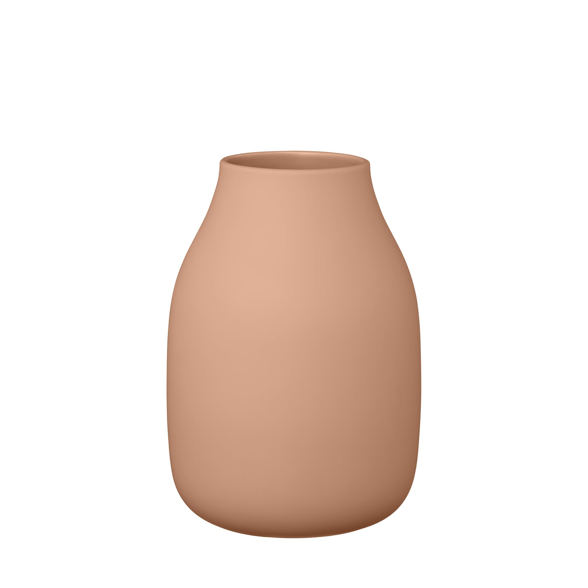 blomus Vase -COLORA- | Keramik | Amber Brown | Größe L | H 20 cm x B 14 cm x T 14 cm