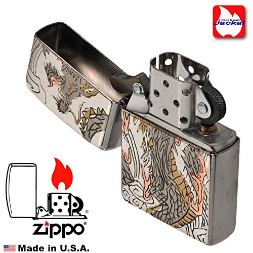 ☆新品未使用☆鯉魚躍龍門 Zippo 真鍮製 ライター ジッポー オイルライター 昇り龍 鳳凰 五面総彫り 和彫り デザイン オイルライター ZORRO