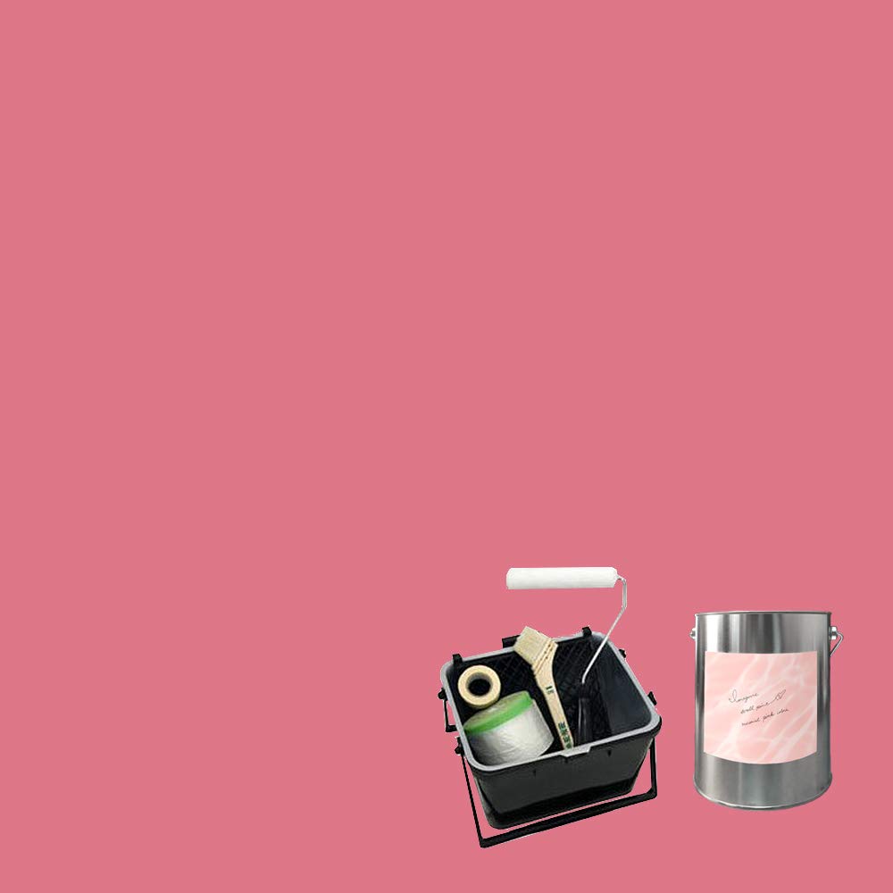 Amazon.co.jp: ペンキ 水性塗料 ミレニアル ピンク 2L 道具付 イマジン